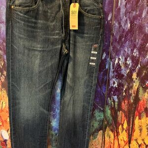 Levi's Men's 501 Original Fit Jeans - Dark Blue 38x32